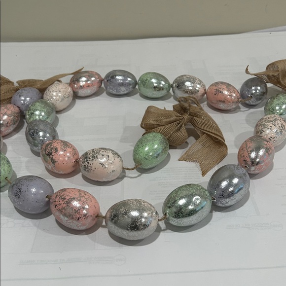 Colorful Easter Egg Garland with Bows - Picture 8 of 12